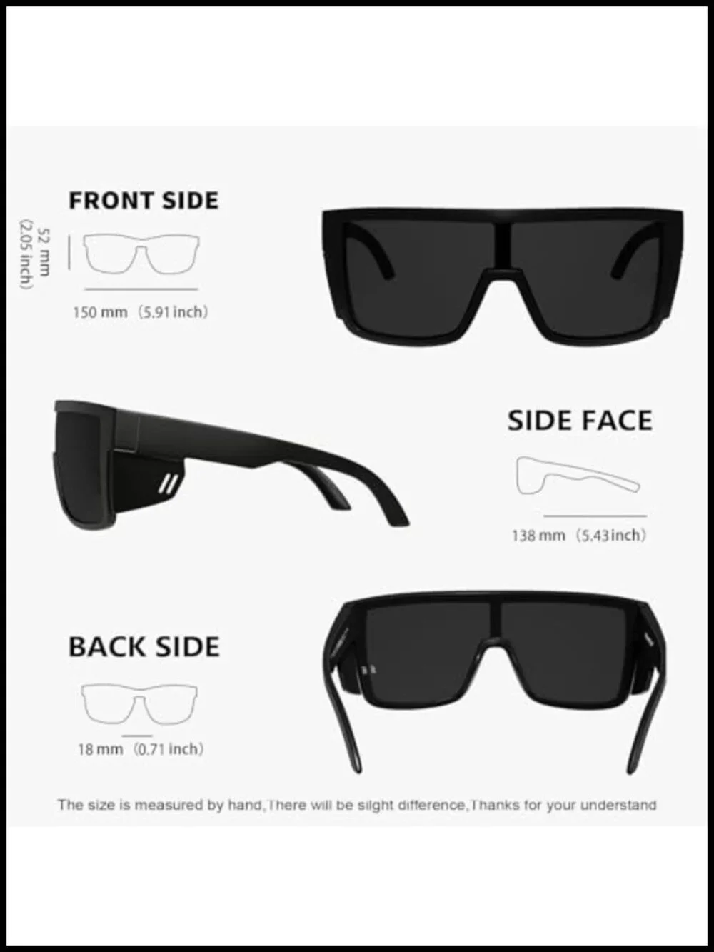 TR90 Ultralight XL Sunglasses UV400 Protection Wrap Around